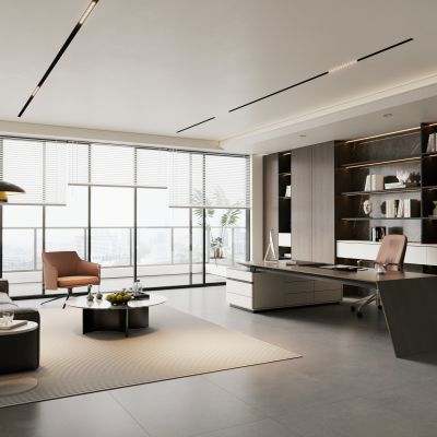 现代独立办公室  意式经理办公室