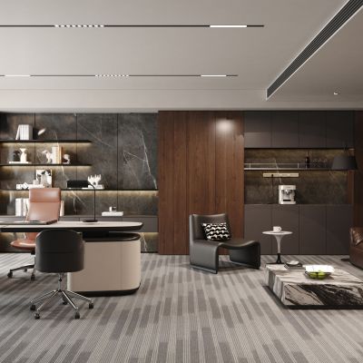 現(xiàn)代經(jīng)理辦公室 意式獨立辦公室3D模型