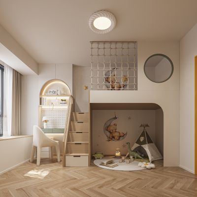 現(xiàn)代兒童房3D模型