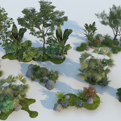 现代景观植物组团 植物堆