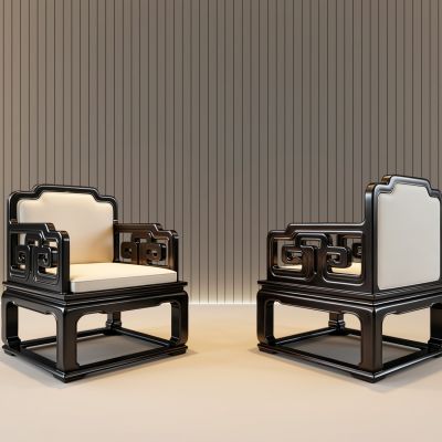新中式椅 中式椅 单椅3D模型