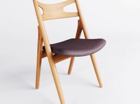中式实木布艺单人椅子
