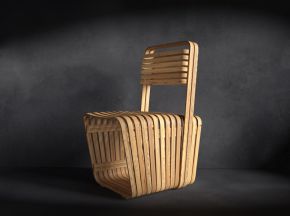  现代风格实木单人椅子