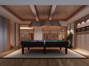 新中式风格家庭台球室