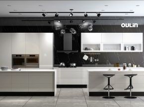 现代风格开放式橱柜   厨房电器 厨房用品