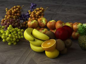 水果，葡萄，香蕉，菠萝