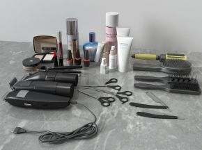 理发器，啫喱水，化妆品，剪刀，梳子
