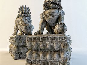 高精度石狮子雕塑