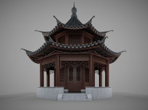 中国古建筑古建筑八角亭