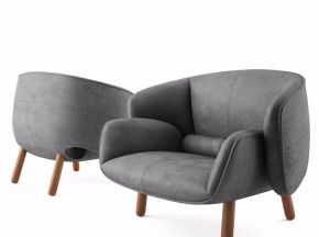丹麦BoConcept现代单人沙发休闲沙发