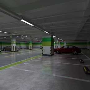 现代地下停车场