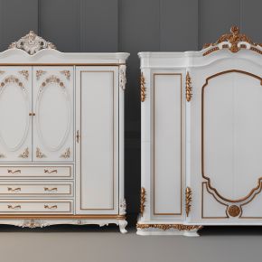欧式古典法式衣柜