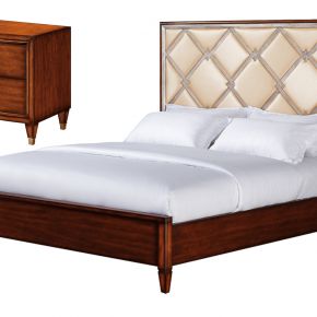美式床和床头柜