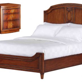 美式床和床头柜组合