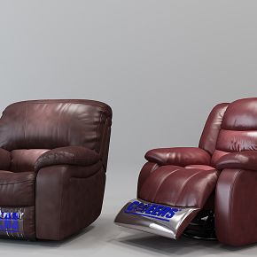 现代皮革按摩沙发休闲躺椅沙发