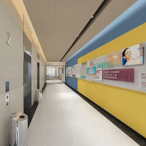 现代口腔医院诊所走廊