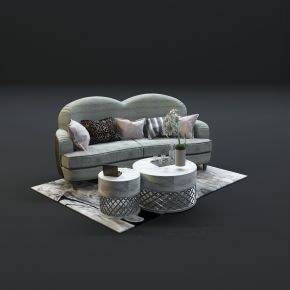 现代沙发茶几组合