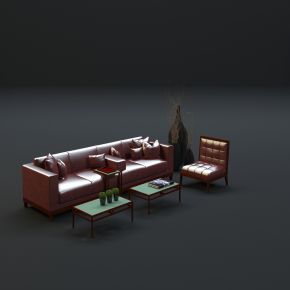  现代沙发茶几组合