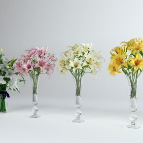 现代花瓶 花卉