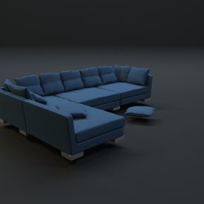 现代多人沙发