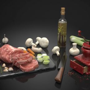 现代牛排肉类食物