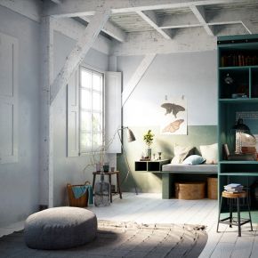 斯堪的纳维亚-北欧家具风格室内设计场景