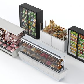 超市货架，超市货柜，冷藏柜，保鲜柜，冰柜，储物柜，食物食品