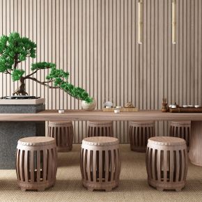新中式茶桌椅 迎客松 茶具