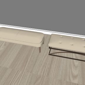 简欧式现代新中式床尾凳沙发