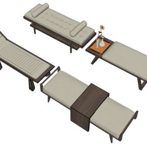 新中式现代轻奢简欧式矮凳沙发