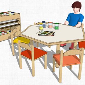 幼儿园家具儿童书桌椅