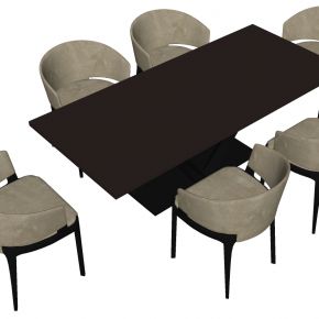北欧现代简约单人沙发椅子实木桌子餐桌