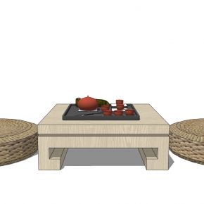 中式日式茶桌椅
