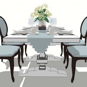 美式欧式法式餐桌