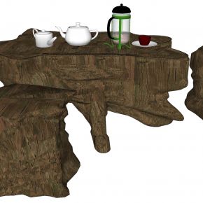 中式木疙瘩茶海茶台茶桌