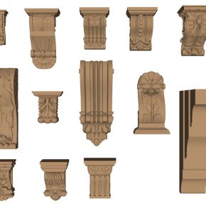 欧式法式罗马柱柱头柱基角花雕花构件