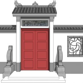 中式别墅庭院建筑