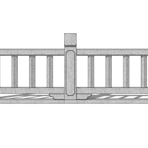 中式玉石石材栏杆桥