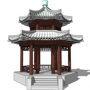 中式古建凉亭