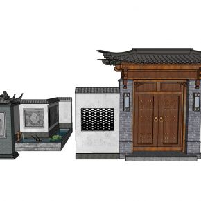 中式古建大门