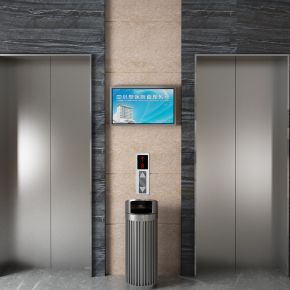 现代电梯 垃圾桶