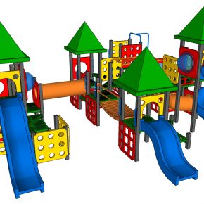 现代儿童游乐园游乐设施儿童滑梯