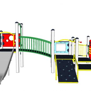 现代儿童游乐园游乐设施滑梯组合