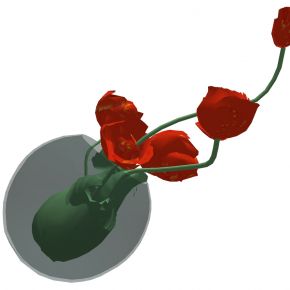 现代玻璃花瓶插花花艺摆件玫瑰