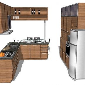 现代木制简约厨柜