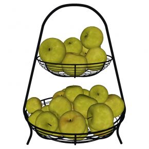水果青苹果黑色铁艺果篮水果架