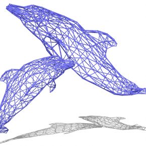 海豚动物雕塑摆件