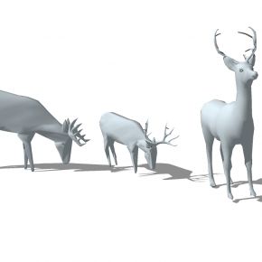 鹿麋鹿动物雕塑抽象雕塑