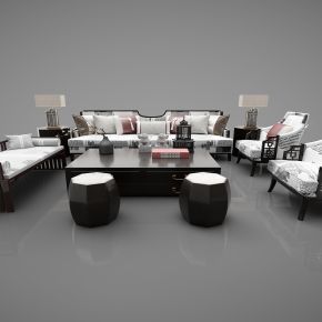 新中式风格组合沙发
