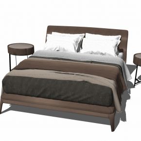 现代风格床具 双人床